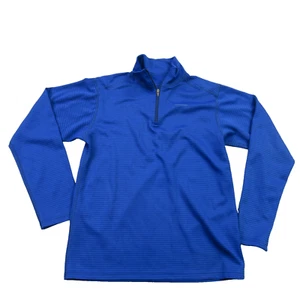 Patagonia Shirt Girls Large Long Sleeve 1/4 Zip Outdoors Pullover Blue - Picture 1 of 9