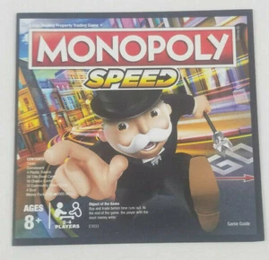 Monopoly Speed Board Game Replacement Instruction Manual Rule Book Rules - Picture 1 of 2