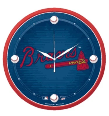 MLB Atlanta Braves Baseball Wall Clock WinCraft Sports 1 AA Battery  - Image 1 of 3