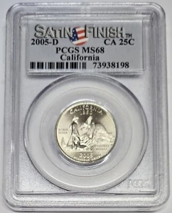 2005-D California Quarter - PCGS MS68 Satin Finish - Picture 1 of 2