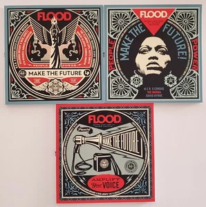 Set Of 3 Flood Magazine #11 Shepard Fairey David Byrne HER Vic Mensa Obey Giant - Picture 1 of 9