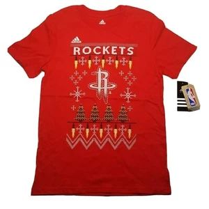 Nuevo Adidas Houston Rockets Juvenil L 14-16 NBA Día de Navidad Camisa Suéter Feo  - Imagen 1 de 11