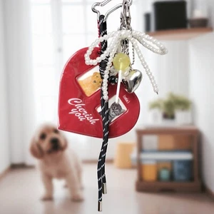 NEU Herz Foto Schlüsselanhänger Set Multichain Bag Charm Anhänger Geschenk Liebe - Bild 1 von 5