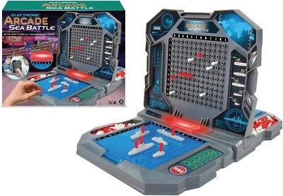 Electronic Arcade Sea BattleShips Board Game Family Challenge Toy