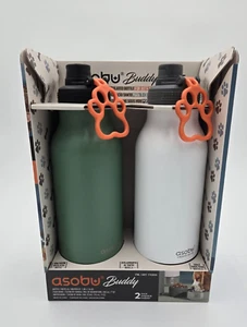 2-Pack ASOBU Buddy 34oz Insulated Bottle Tumbler & Food & Water Bowl-Leak Proof - Picture 1 of 4