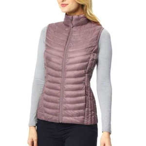 Down PUFFER Vest Medium Packable Fill Dusty Rose Pink Pearl HeatKeep Zip Front - Bild 1 von 8