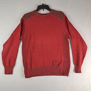 Timberland Mens Size Small Red Crewneck Knit Sweater Long Sleeve - Picture 1 of 11