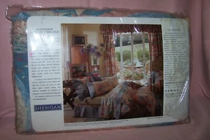 Sheridan Luxus Perkal 2 Vorhänge 84" x 50" pro Stück und 2 Raffbänder NEU im Paket - Bild 1 von 3