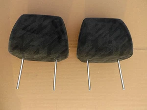 2002-2006 Honda CR-V front seat L & R cloth head rest pair dark gray graphite - Picture 1 of 9