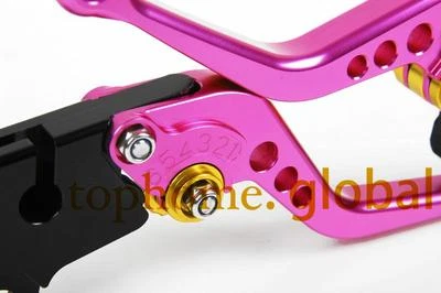Palancas de freno de embrague CNC rosa corto para Kawasaki Ninja 250R 2008-2012/300R 13-18 Foto 1 de 4