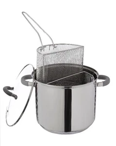 Pentola Bipasta Cuociscola anche Induzione con Coperchio in Vetro 24 cm - Foto 1 di 1