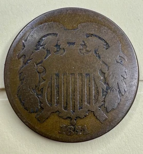 1871 Two Cent Piece – Rare Key Date Affordable Price - Picture 1 of 2