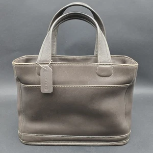 Vintage Coach Purse Bleecker Satchel #9303 Gray Leather Handbag - Picture 1 of 19