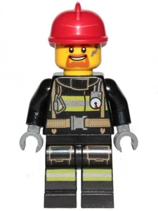 LEGO minifigure CITY cty0965 Fire - Reflective Stripes with Utility Belt - Picture 1 of 1