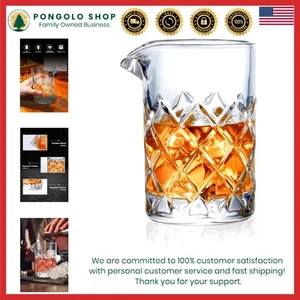 Bicchiere miscelatore cocktail 18 oz cristallo miscelatore barista kit 8 pezzi Old Fashio - Foto 1 di 10