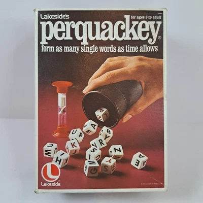 Vintage Perquackey Game Lakeside 1975 Complete Dice Word Game Alphabet Word Game - Image 1 of 4
