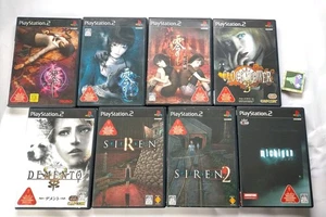 Lote 8 PS2 Fatal Frame 1 2 3 Sirena 1 2 Michigan Dement Clock Tower 3 Japón Horror - Imagen 1 de 21