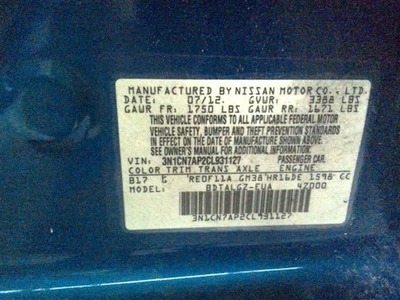 Eje de haz cargado ABS 1,6 L compatible con 15-19 MICRA 299061 Foto 1 de 4