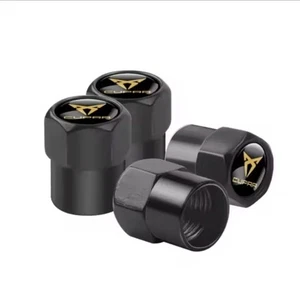 Black Cupra Valvcaps Hex Shape Aluminium Alloy - Picture 1 of 1