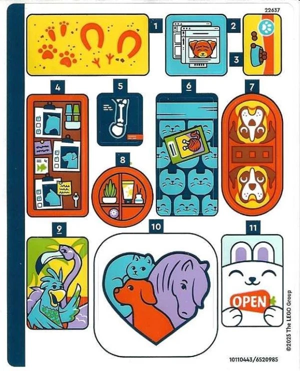 LEGO HOJA ADHESIVA SOLO 42651 CABALLO Y MASCOTA VETERINARIA CLÍNICA del set Nuevo Foto 1 de 1