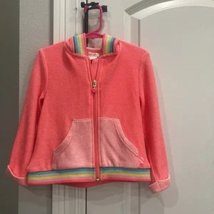 Billieblush Girls Neon Hooded Zip Up Jacket Size 4 VGUC - Picture 1 of 8