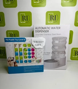 Automatic 3L Pet Waterer, Gravity Stainless Steel Water Dispenser, 100% Bpa-Free - Picture 1 of 6