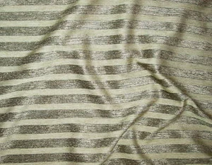 RUBELLI /BERGAMO Channel Stripe Chenille Green knit backed Italy 5 yd+ New - Picture 1 of 2