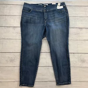 Pantalones de mezclilla Lane Bryant Jegging 24 tiro alto flexible cintura mágica entrepierna 29" nuevos con etiquetas - Imagen 1 de 10