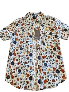Men's Blue Dress Shirt - New with Tag - Size Small, Elegant Design, 56% Off - Picture 1 of 7