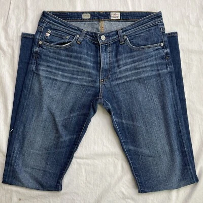 Pantalones de mezclilla AG Adriano Goldschmied Premiere ajustados rectos ligeramente desgastados 30R Foto 1 de 4