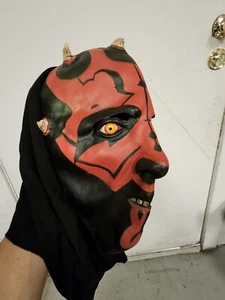 Star Wars Darth Maul Adult Rubber Latex Mask Phantom Menace - Picture 1 of 4
