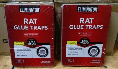 Eliminator Rat Mouse Pegamento Trampa Paquete de 2 Total de 4 Trampas Foto 1 de 4