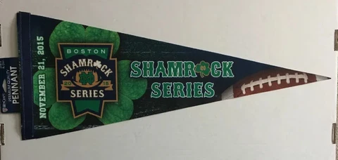 Notre Dame Football 2015 Shamrock Series Premium Felt Licensed Pennant, Boston Cover