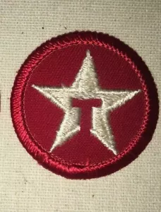 Parche Texaco - 1 5/8 pulgadas x 1 5/8 pulgadas - vintage - Imagen 1 de 2