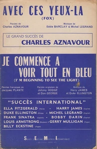 LIVRET PARTITION  26 PAGES CHARLES AZNAVOUR  "AVEC CES YEUX LA" - Bild 1 von 1