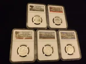2013-S Quarters SILVER 5 Coin Set NGC PF 70 - Picture 1 of 2