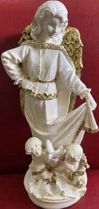 Vtg Angel Cherubs Good Wings Figurine  Figural  baroque style Christmas Statue - Picture 1 of 6