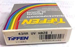 43mm TIFFEN UV HAZE 1 Coated Lens Filter Safety Protector OEM Genuine USA 43 mm - Picture 1 of 6