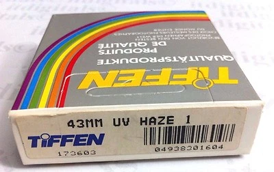 43mm TIFFEN UV HAZE 1 Coated Lens Filter Safety Protector OEM Genuine USA 43 mm - Image 1 of 4