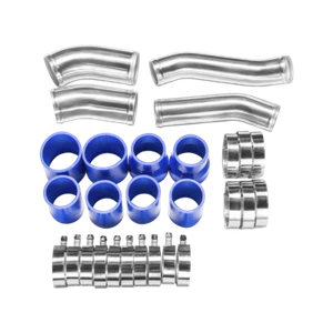 CXRacing TURBO INTERCOOLER PIPING KIT For NISSAN 300ZX Z32 Fairlady Blue Hose - Picture 1 of 5