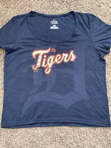 Womens Detroit Tigers Majestic Scoop Neck T Shirt Size Small - Picture 1 of 3