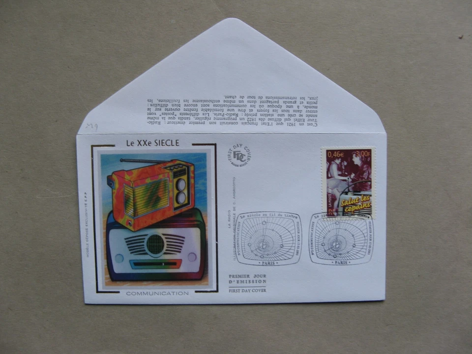 FRANCE, cover FDC 2001, radio dance rock and roll music - Image 1 of 1