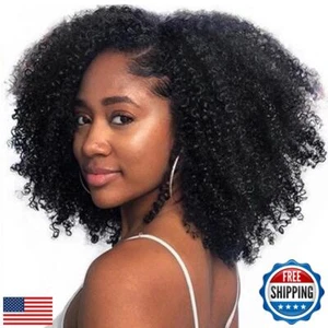 Pacchetti ricci mongoli afro kinky capelli umani 16 pollici 4B 4C afro kinky sfusi H - Foto 1 di 5