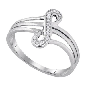 1.20CT Round Simulated Diamond Engagement Infinity Ring 14K White Gold Plated - Picture 1 of 3