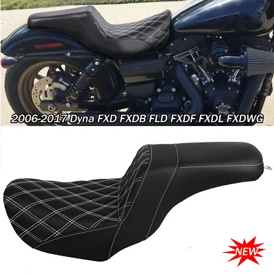 Driver Passenger Seat For Harley Dyna Street Bob Super Glide Low Rider 06-17 US - Image 1 of 4