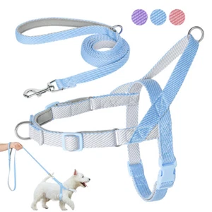 Front Leading Dog Harnesses and Leash set Adjustable Pet Strap Vest Quick Fit  - Picture 1 of 26