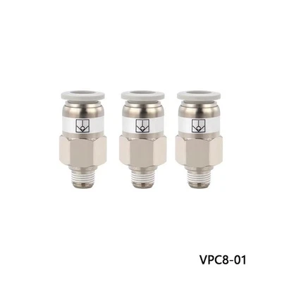 3 X Pneumatic Fitting Check Valve 8mm OD Tube 1/8 Thread Touch Qucik Connector - Image 1 of 4