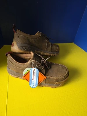 Twisted X cell WXCC002 stretch composite toe work distressed saddle Sz 9W Boots - Image 1 of 4