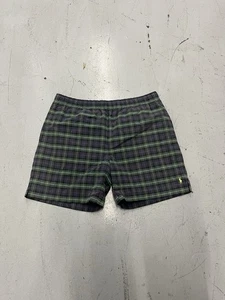 Polo Sport Ralph Lauren Mens Swim Trunks Size LARGE Blue Green Plaid Mesh Lined - Picture 1 of 10