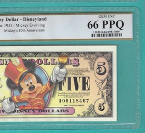 5 $ 2008 Disney Dollar Mickey PCGS 66PPQ - Bild 1 von 3